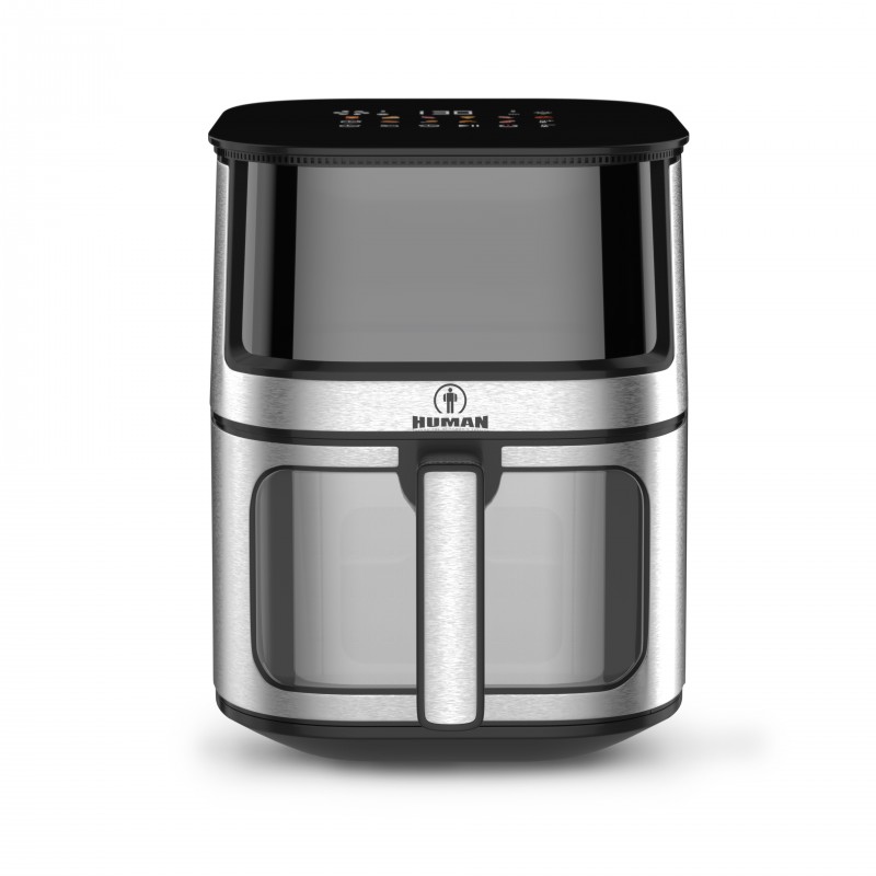 Human TTAF-760ATT Φριτέζα Αέρος Μηχανική 8L 1800W Inox/Μαύρη 